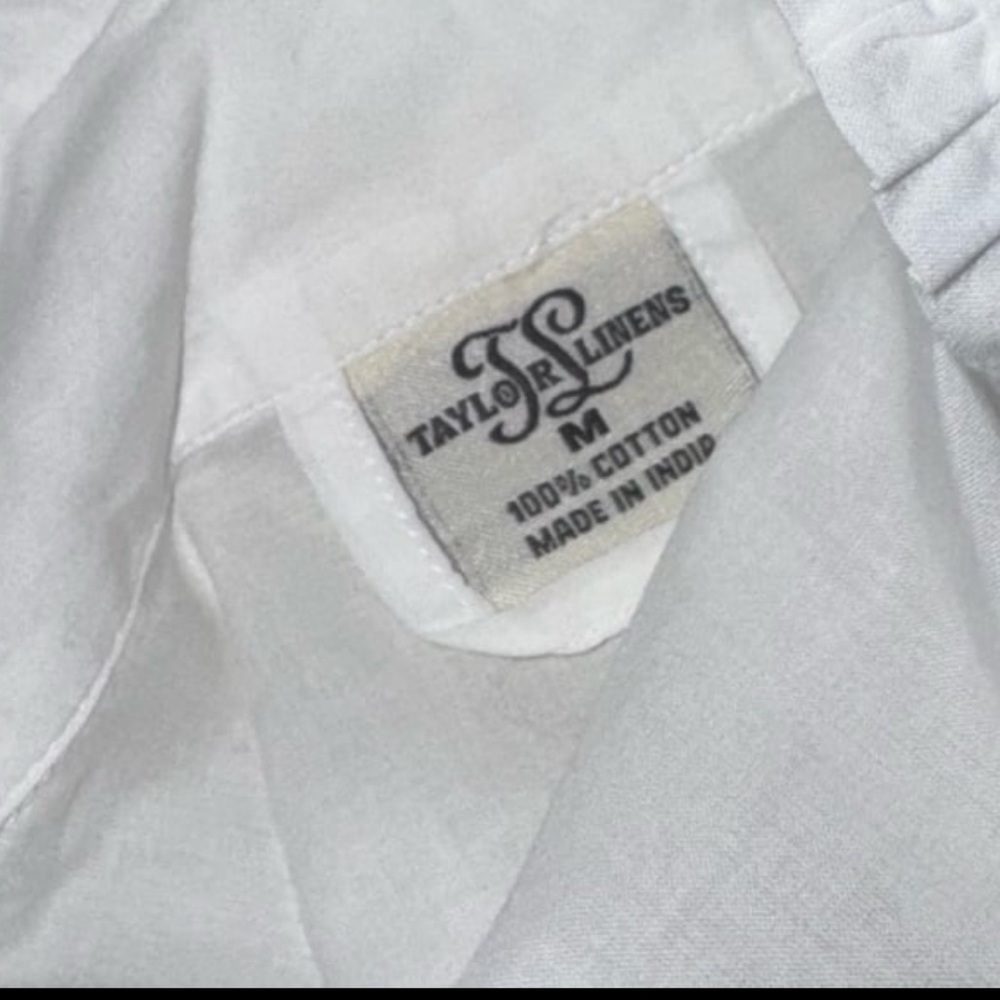 Taylor Linens - Ruffled Pajama Set – White - Picture 3 of 3